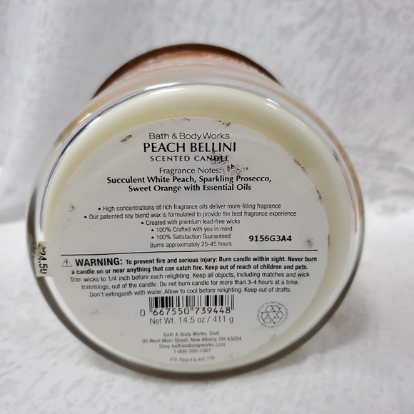Peach Bellini 3-Wick Candle Duo - Picture 4 of 4
